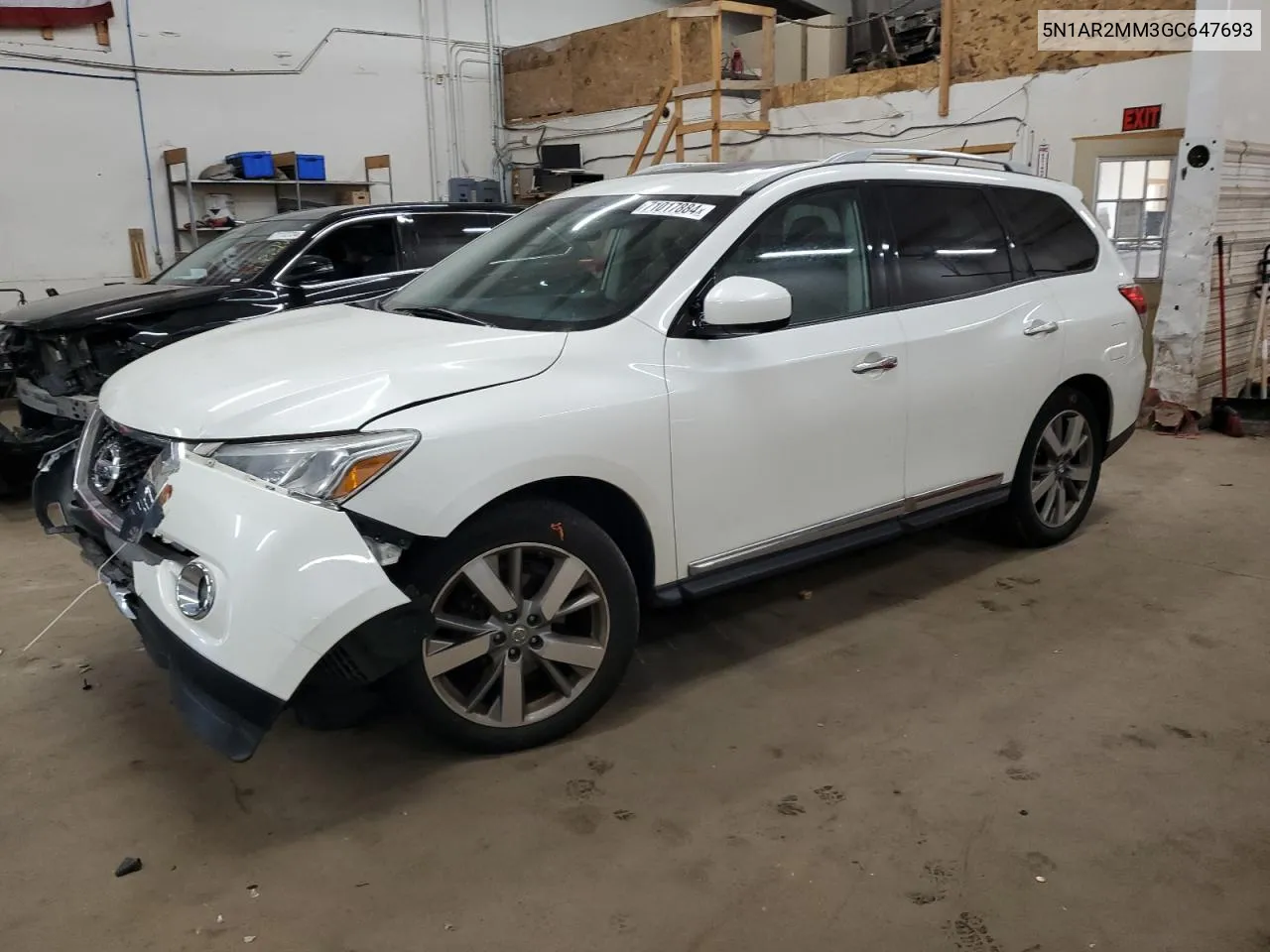 2016 Nissan Pathfinder S VIN: 5N1AR2MM3GC647693 Lot: 71017884