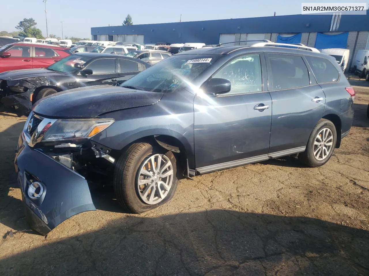 2016 Nissan Pathfinder S VIN: 5N1AR2MM3GC671377 Lot: 71990144