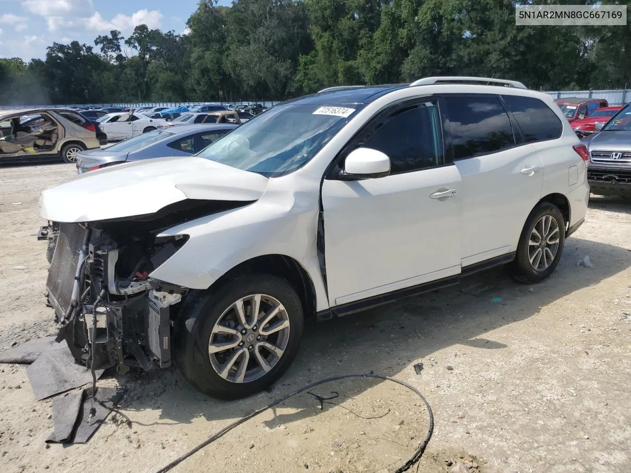 2016 Nissan Pathfinder S VIN: 5N1AR2MN8GC667169 Lot: 72516374