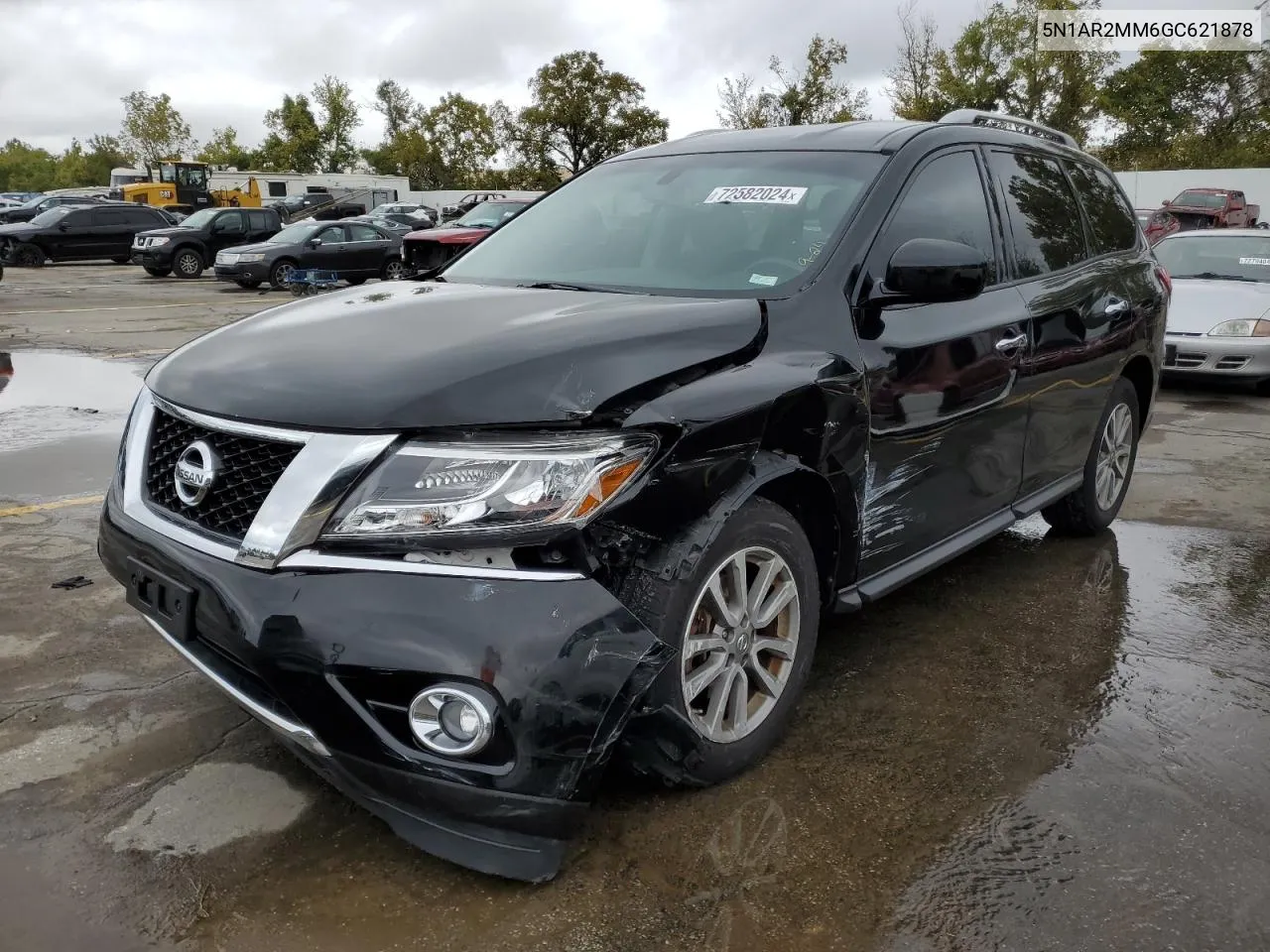 2016 Nissan Pathfinder S VIN: 5N1AR2MM6GC621878 Lot: 72582024