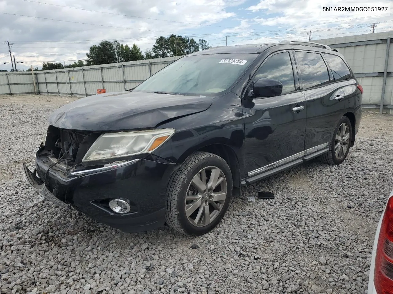 2016 Nissan Pathfinder S VIN: 5N1AR2MM0GC651927 Lot: 72920404