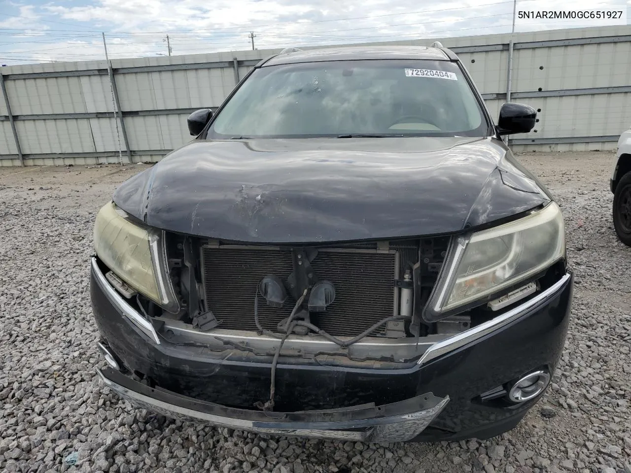 2016 Nissan Pathfinder S VIN: 5N1AR2MM0GC651927 Lot: 72920404