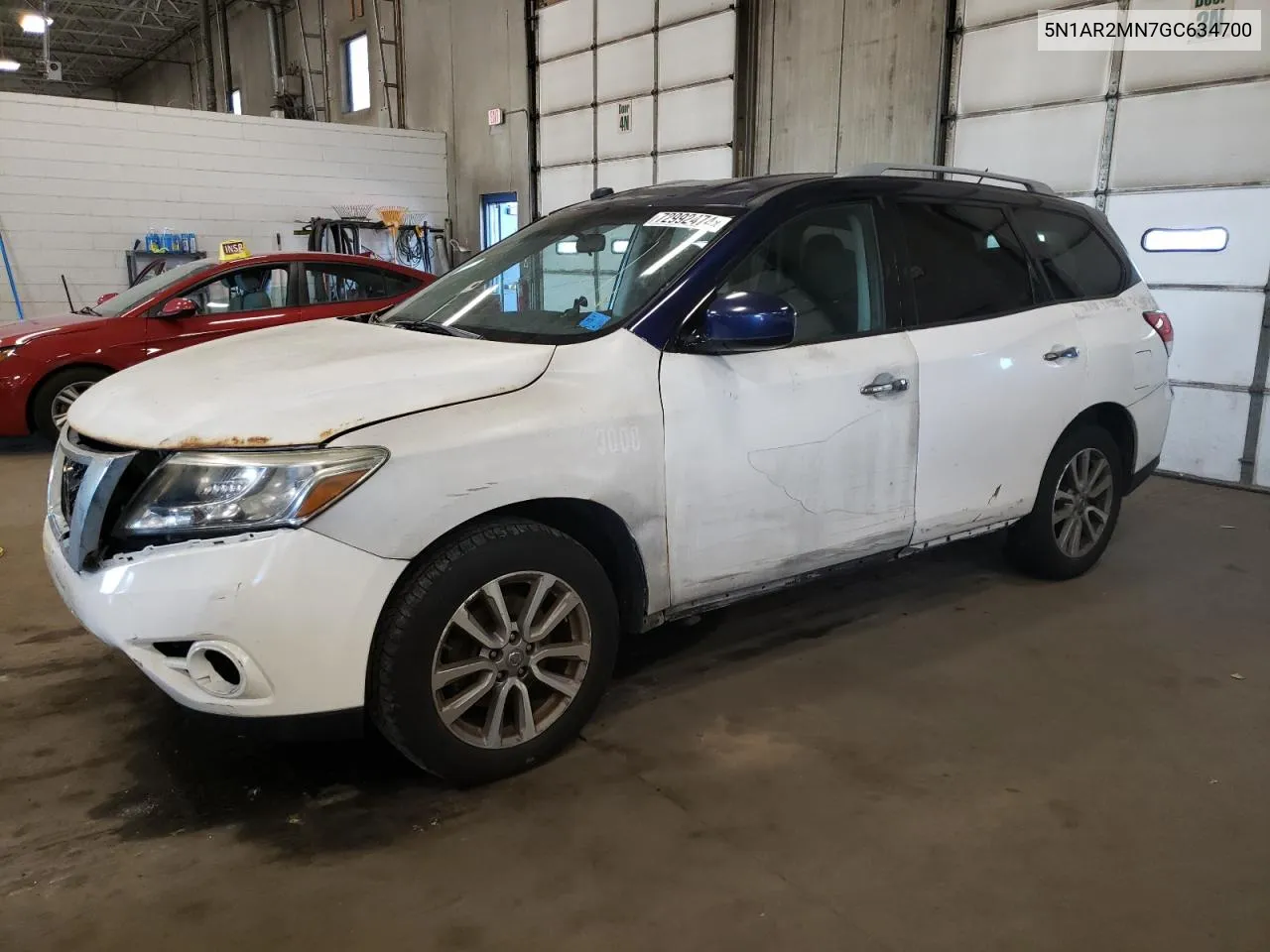 2016 Nissan Pathfinder S VIN: 5N1AR2MN7GC634700 Lot: 72992474