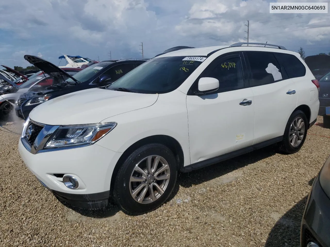 2016 Nissan Pathfinder S VIN: 5N1AR2MN0GC640693 Lot: 73655174