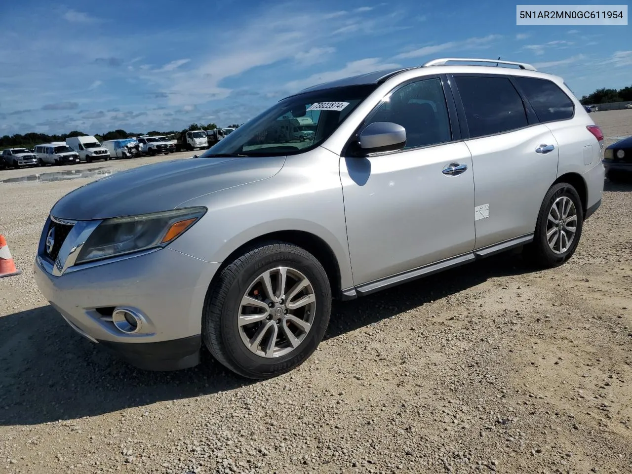 2016 Nissan Pathfinder S VIN: 5N1AR2MN0GC611954 Lot: 73822874