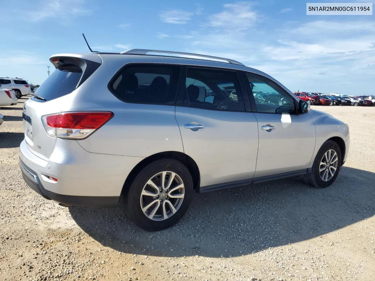 2016 Nissan Pathfinder S VIN: 5N1AR2MN0GC611954 Lot: 73822874