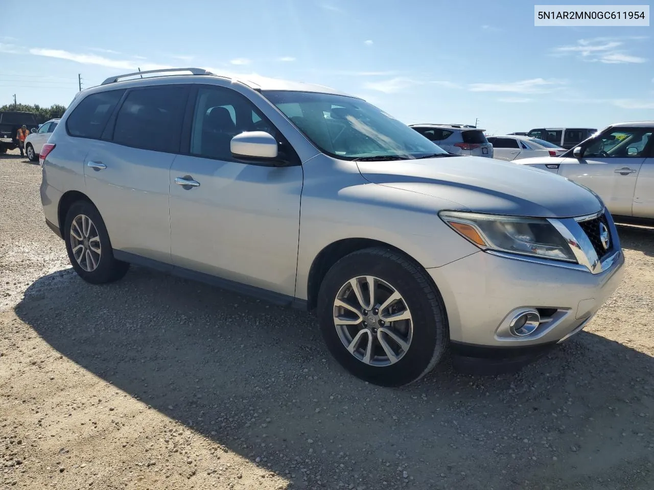 2016 Nissan Pathfinder S VIN: 5N1AR2MN0GC611954 Lot: 73822874