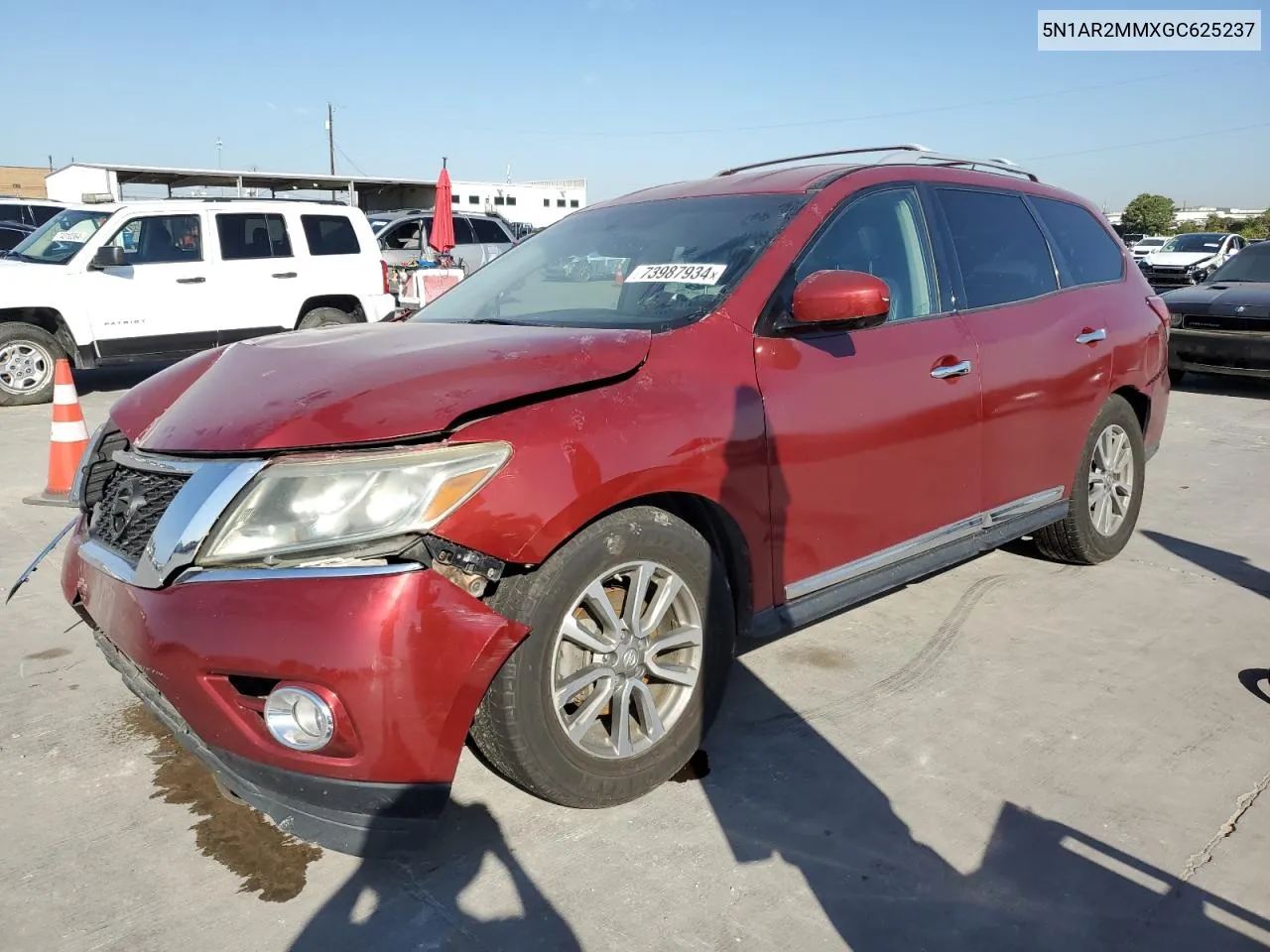 2016 Nissan Pathfinder S VIN: 5N1AR2MMXGC625237 Lot: 73987934