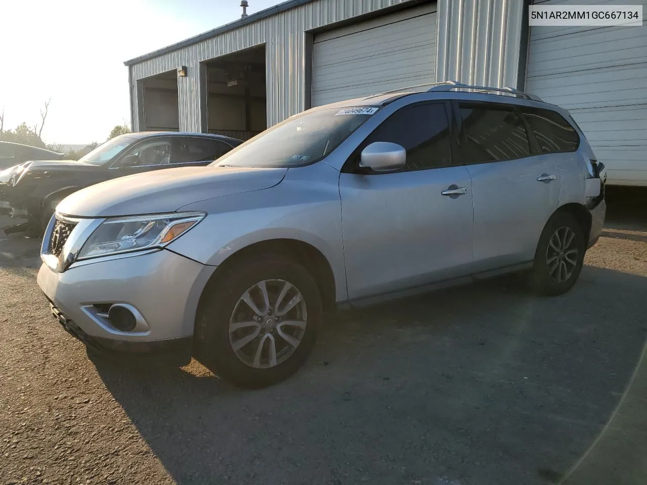 2016 Nissan Pathfinder S VIN: 5N1AR2MM1GC667134 Lot: 74049674