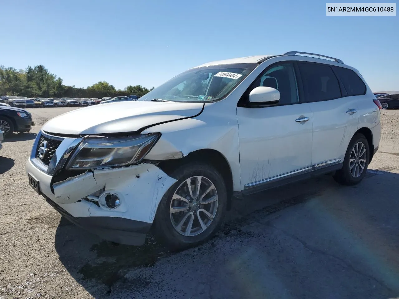 2016 Nissan Pathfinder S VIN: 5N1AR2MM4GC610488 Lot: 74894484