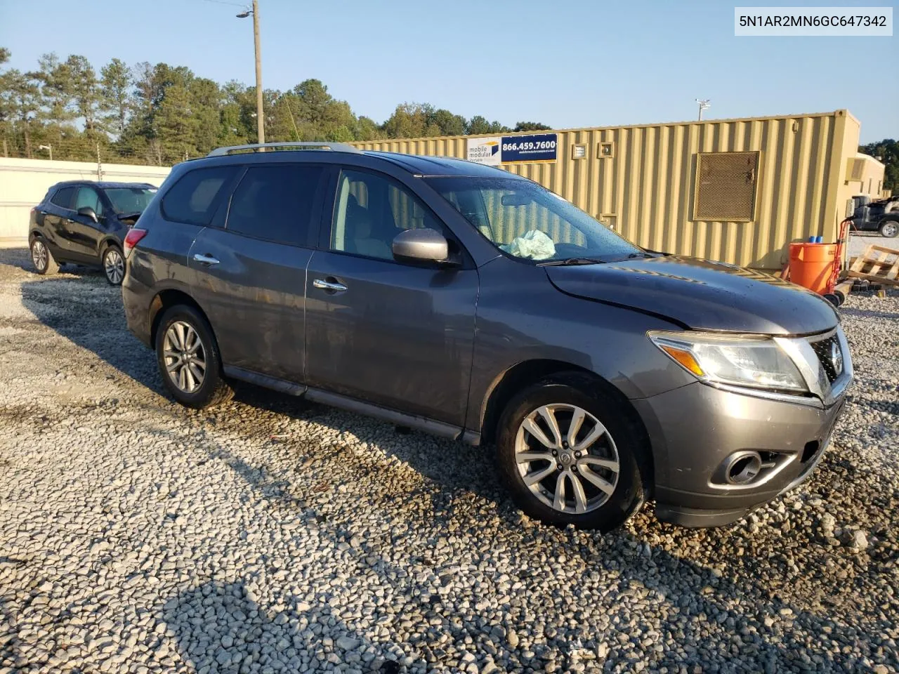 2016 Nissan Pathfinder S VIN: 5N1AR2MN6GC647342 Lot: 75191384