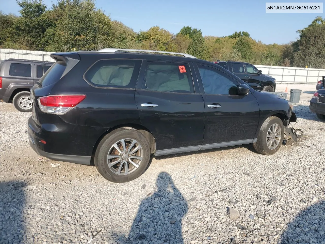 2016 Nissan Pathfinder S VIN: 5N1AR2MN7GC616231 Lot: 75230804