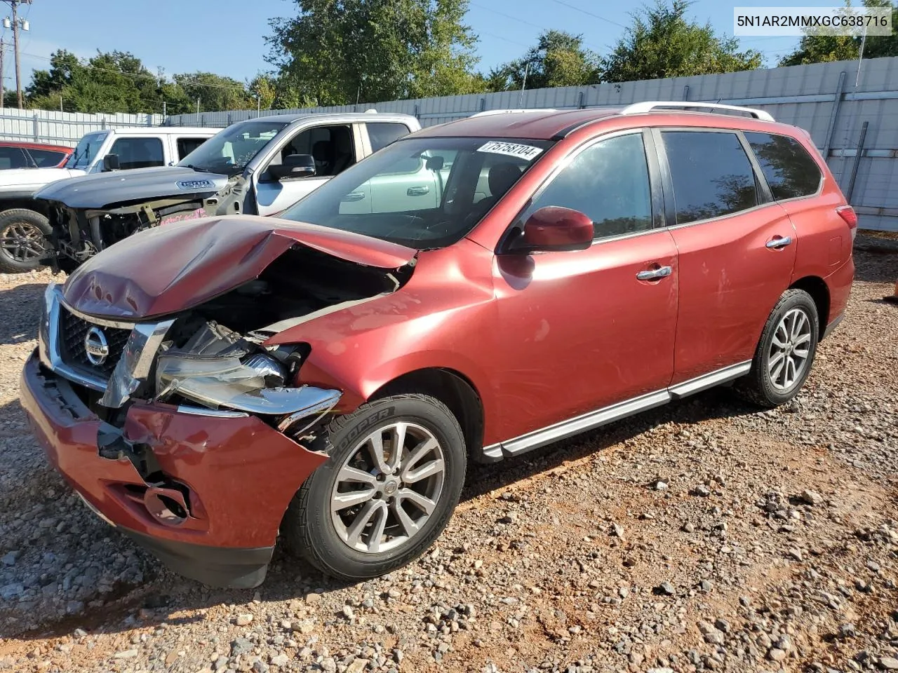 2016 Nissan Pathfinder S VIN: 5N1AR2MMXGC638716 Lot: 75758704