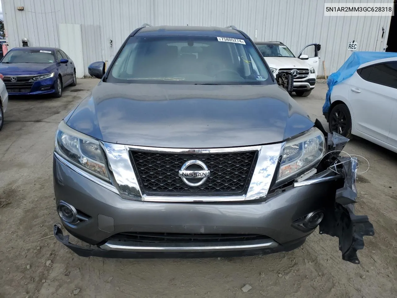 2016 Nissan Pathfinder S VIN: 5N1AR2MM3GC628318 Lot: 75805274