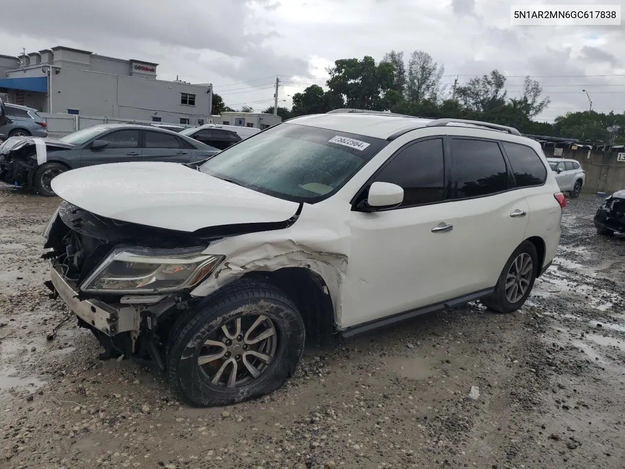 2016 Nissan Pathfinder S VIN: 5N1AR2MN6GC617838 Lot: 75822984