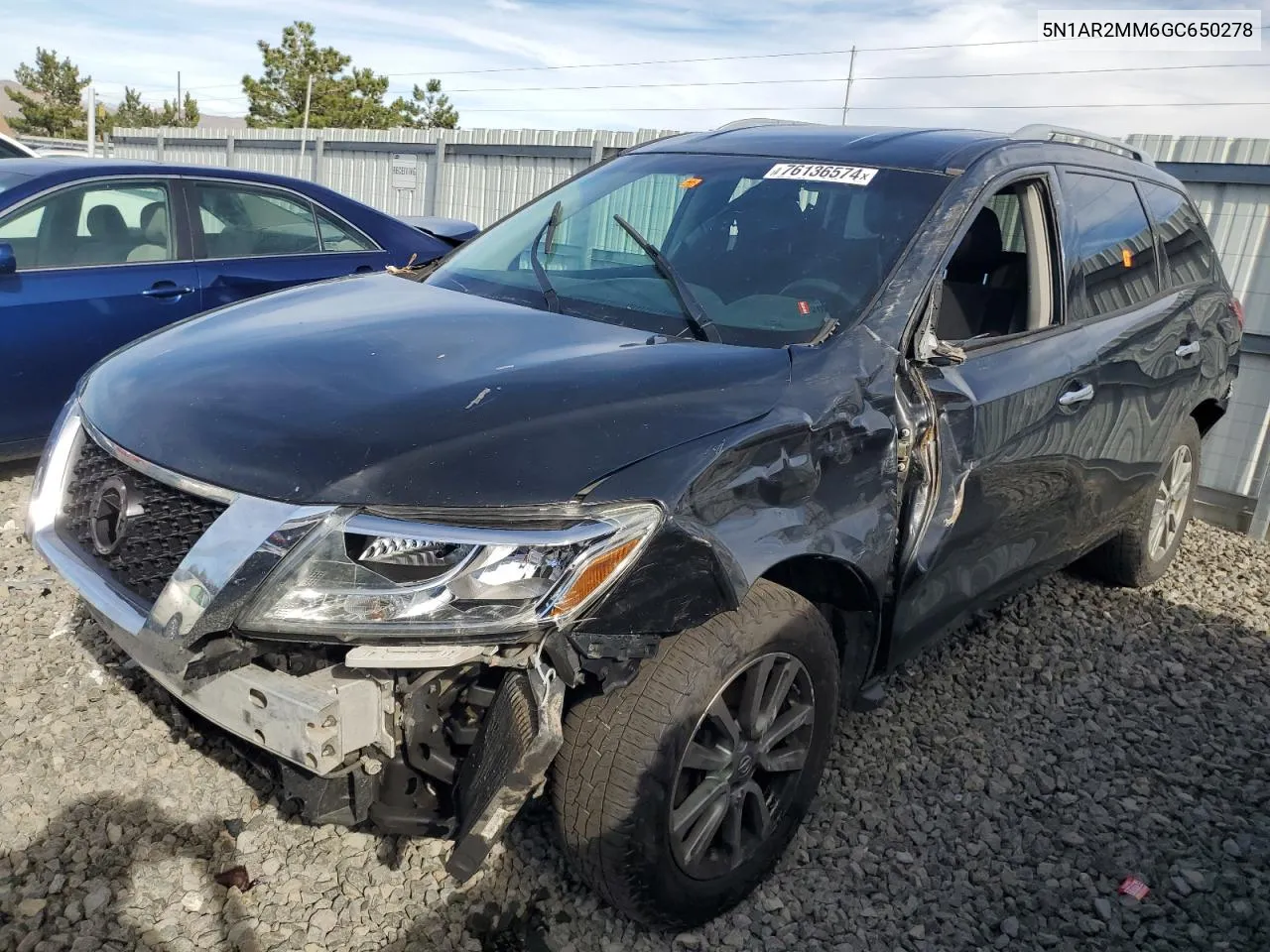 2016 Nissan Pathfinder S VIN: 5N1AR2MM6GC650278 Lot: 76136574