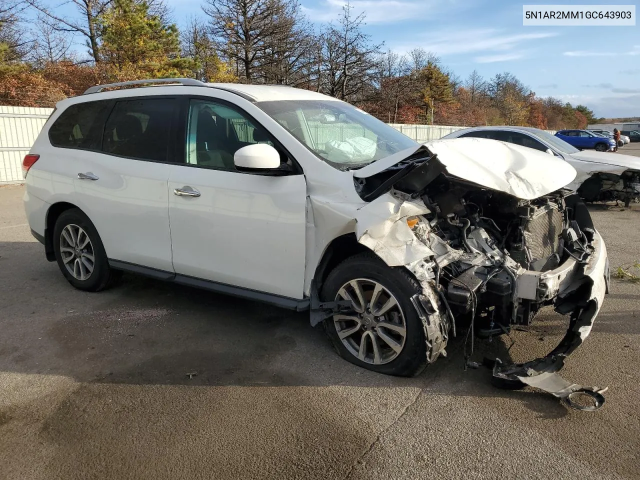 2016 Nissan Pathfinder S VIN: 5N1AR2MM1GC643903 Lot: 76228724