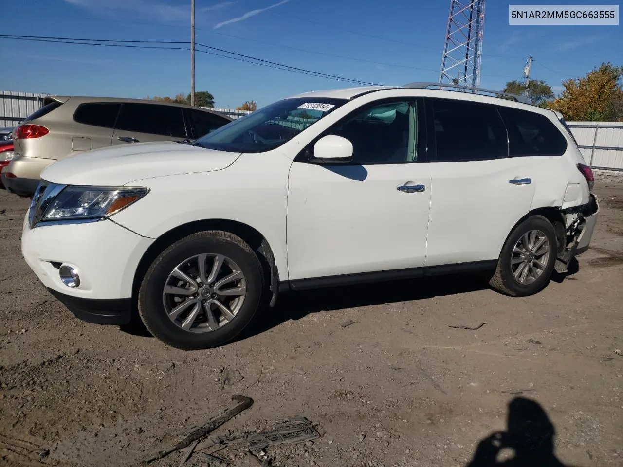 2016 Nissan Pathfinder S VIN: 5N1AR2MM5GC663555 Lot: 77272014