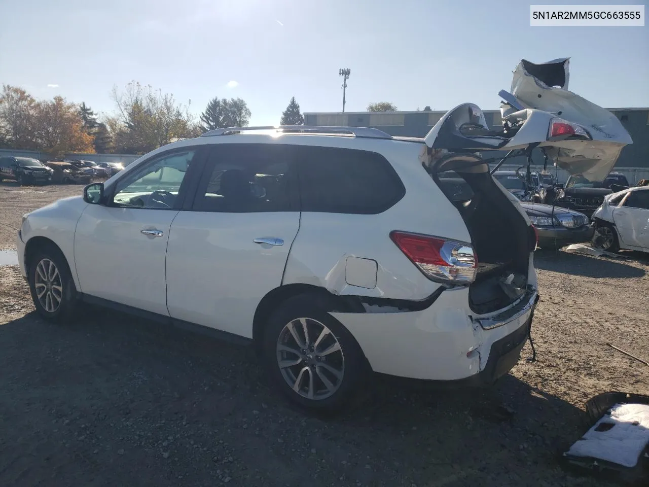 2016 Nissan Pathfinder S VIN: 5N1AR2MM5GC663555 Lot: 77272014