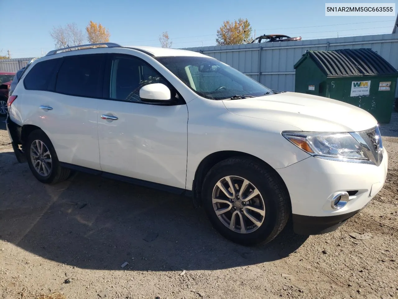 2016 Nissan Pathfinder S VIN: 5N1AR2MM5GC663555 Lot: 77272014