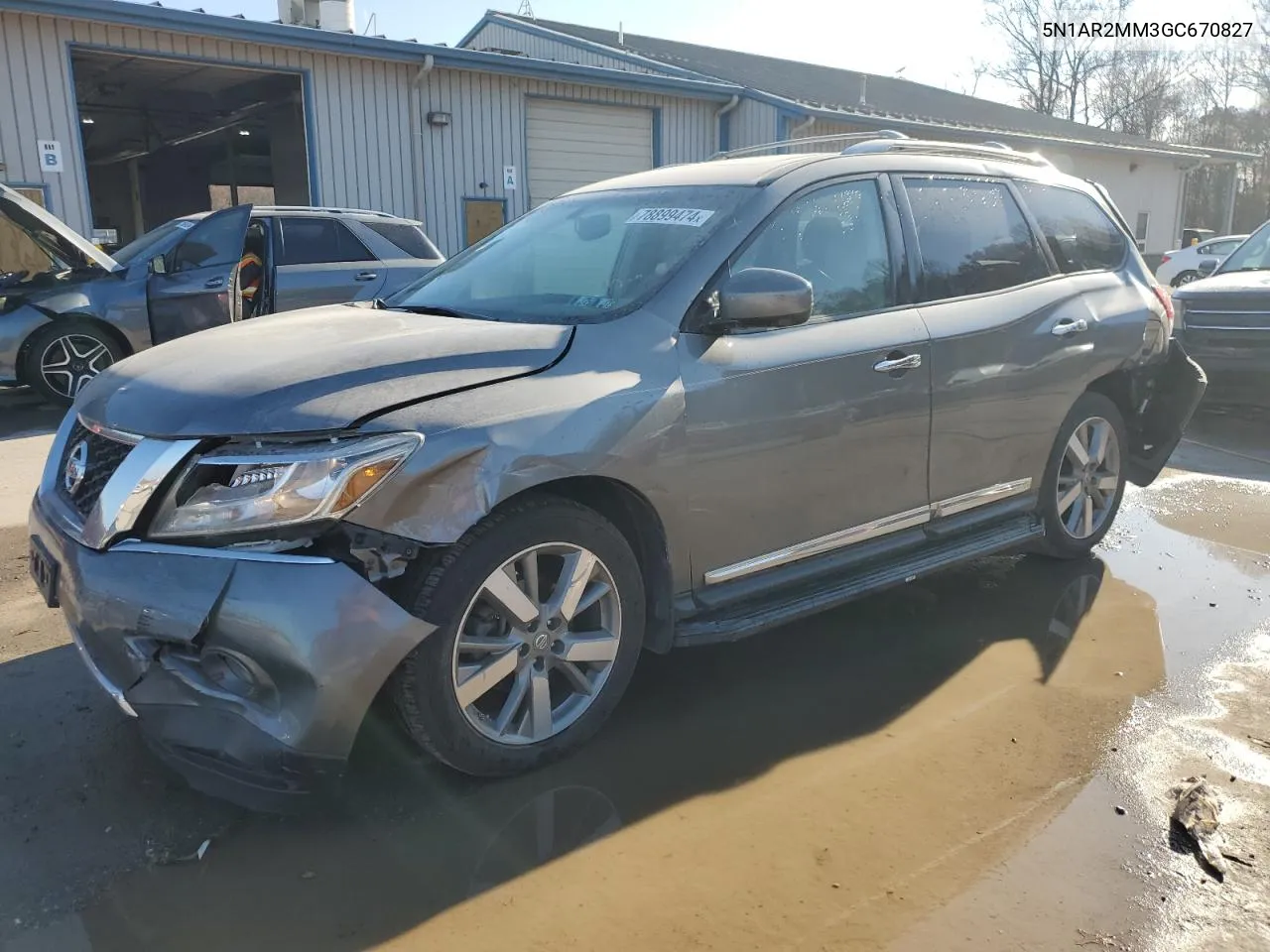 2016 Nissan Pathfinder S VIN: 5N1AR2MM3GC670827 Lot: 78899474