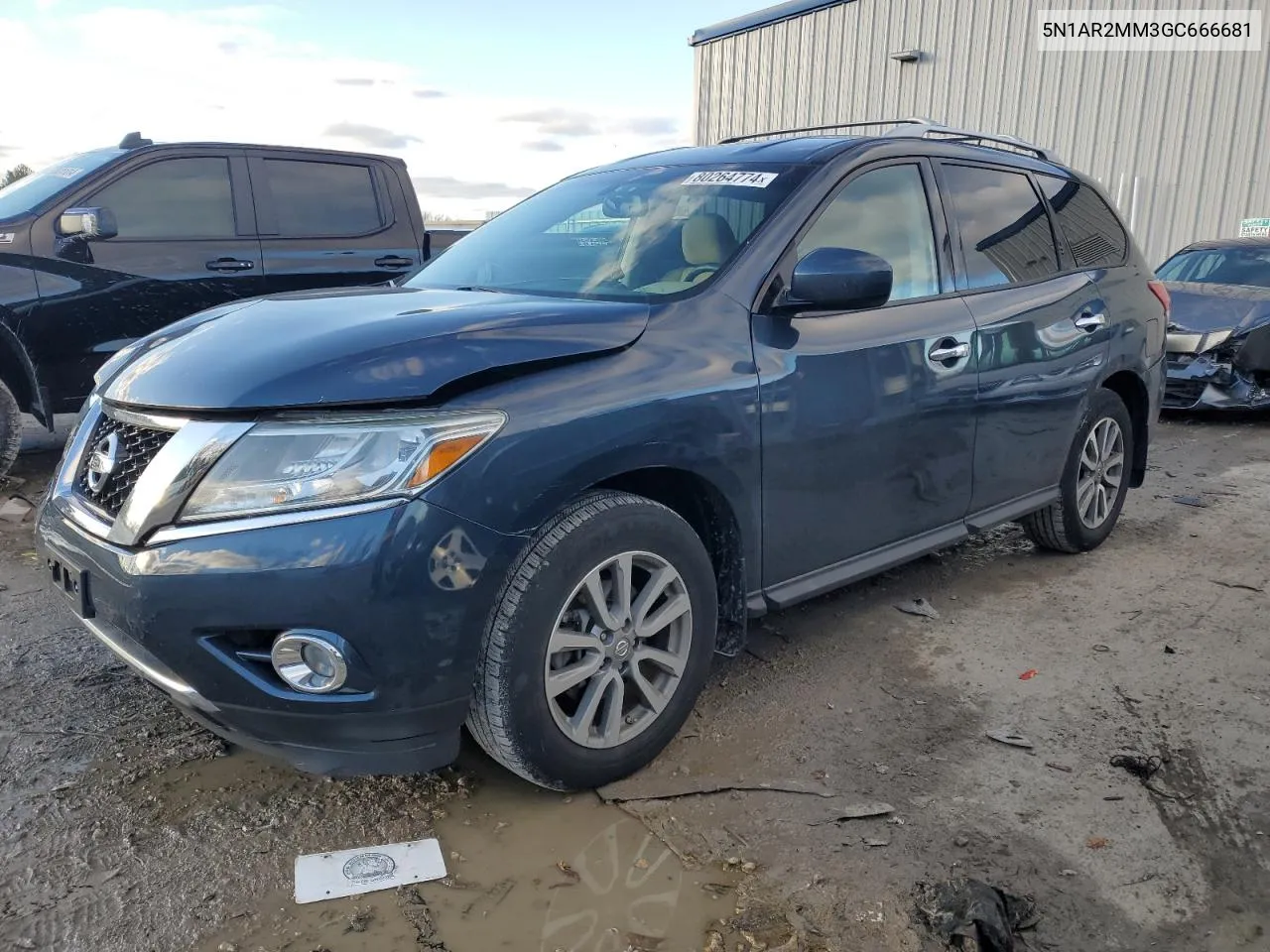 2016 Nissan Pathfinder S VIN: 5N1AR2MM3GC666681 Lot: 80264774