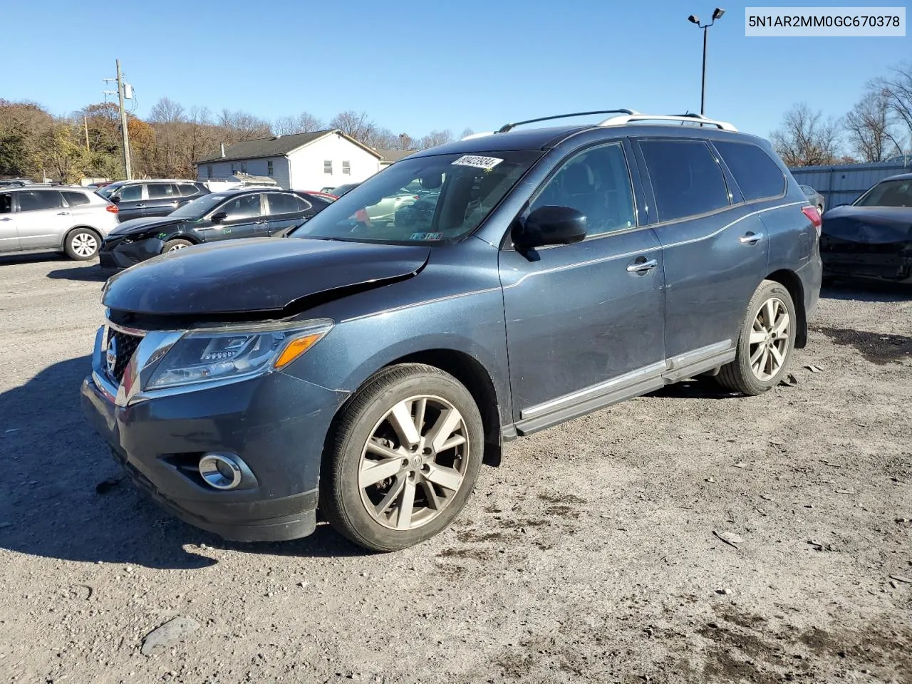 2016 Nissan Pathfinder S VIN: 5N1AR2MM0GC670378 Lot: 80423934