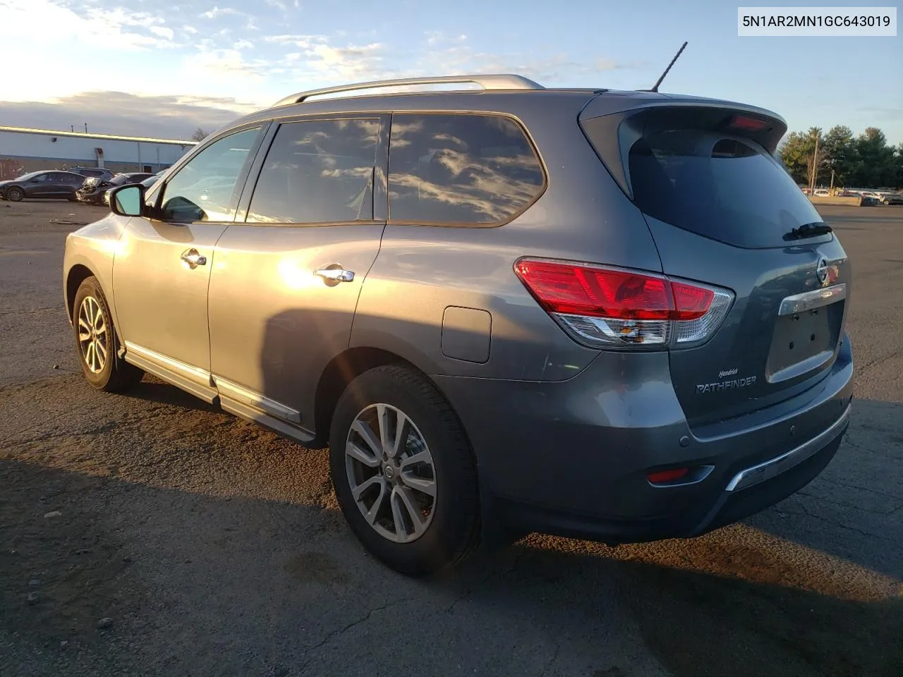 2016 Nissan Pathfinder S VIN: 5N1AR2MN1GC643019 Lot: 81196794