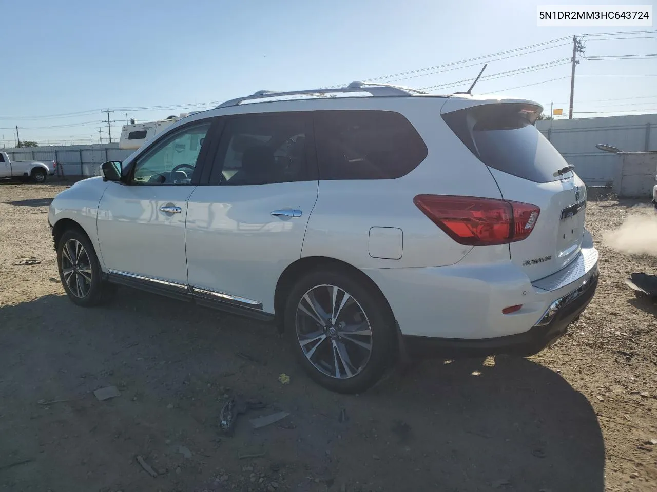 5N1DR2MM3HC643724 2017 Nissan Pathfinder S