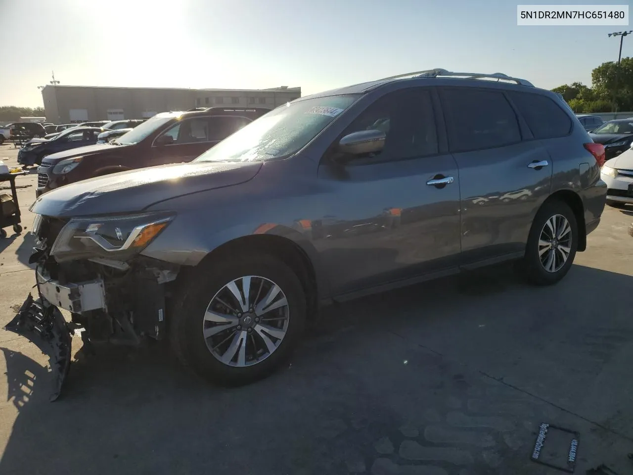 2017 Nissan Pathfinder S VIN: 5N1DR2MN7HC651480 Lot: 63893114