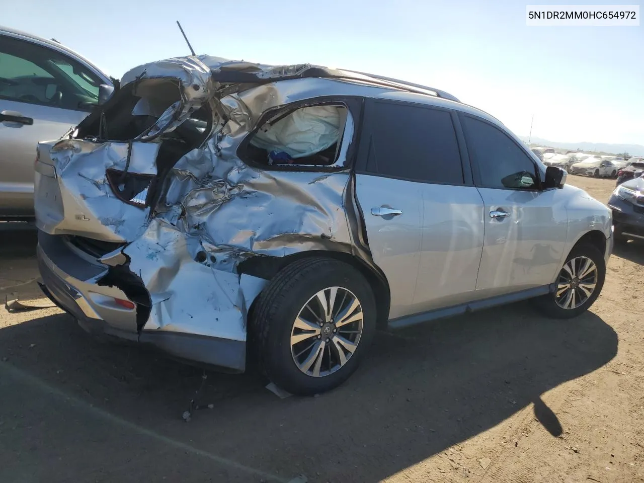 2017 Nissan Pathfinder S VIN: 5N1DR2MM0HC654972 Lot: 65241194