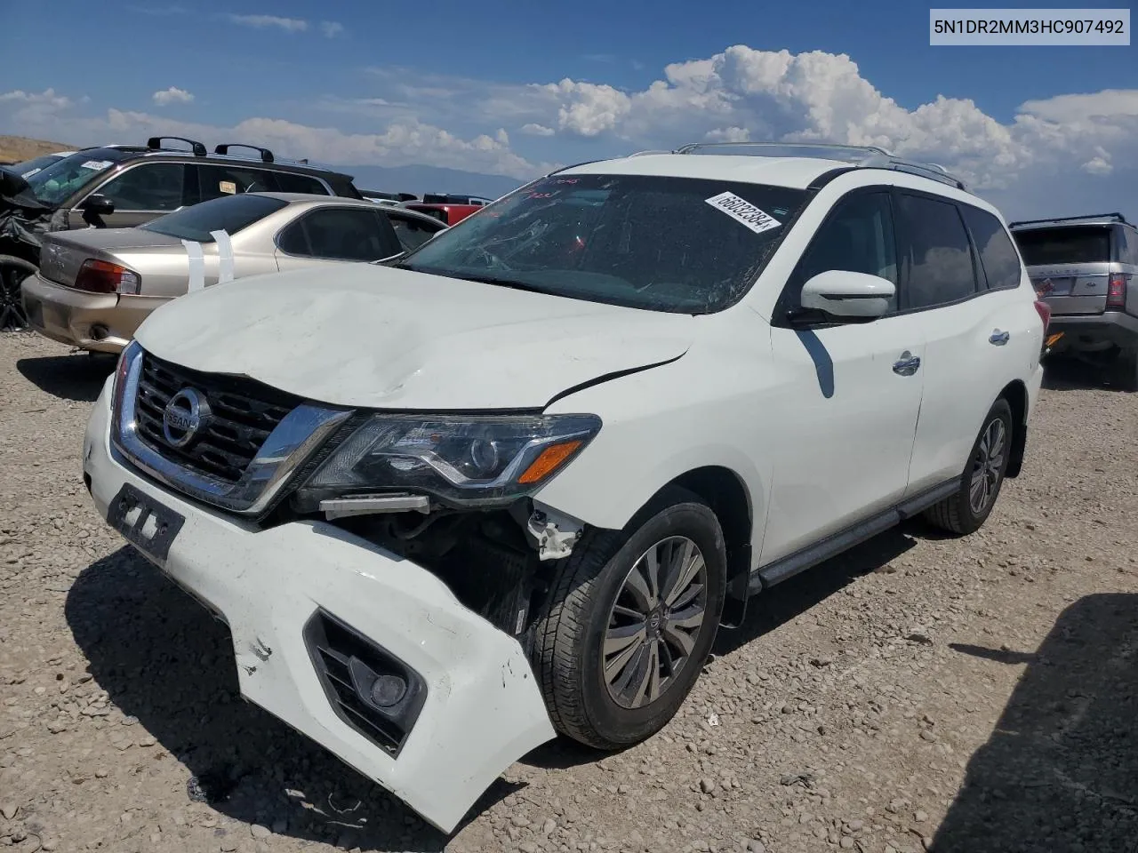 2017 Nissan Pathfinder S VIN: 5N1DR2MM3HC907492 Lot: 66032384