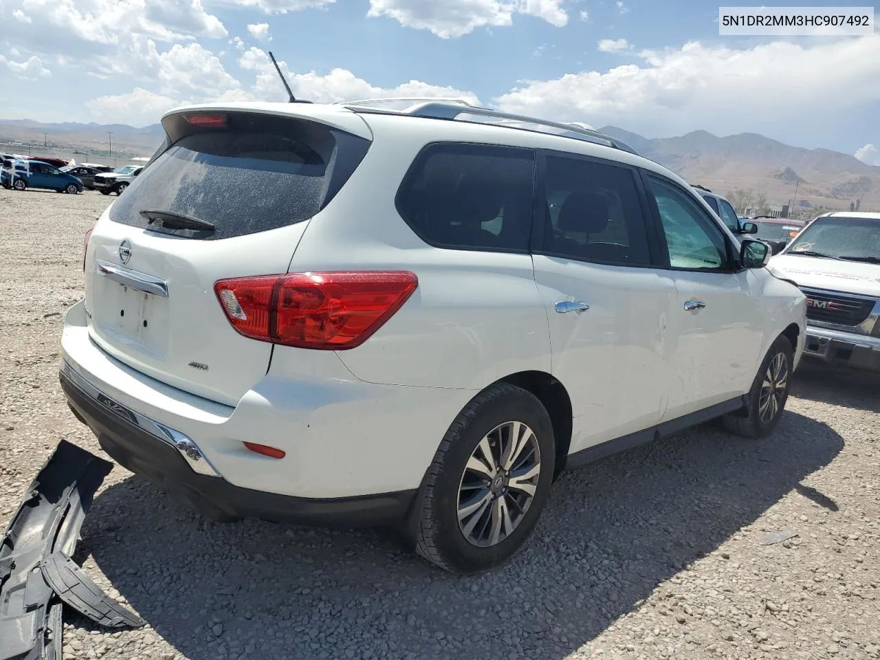 2017 Nissan Pathfinder S VIN: 5N1DR2MM3HC907492 Lot: 66032384