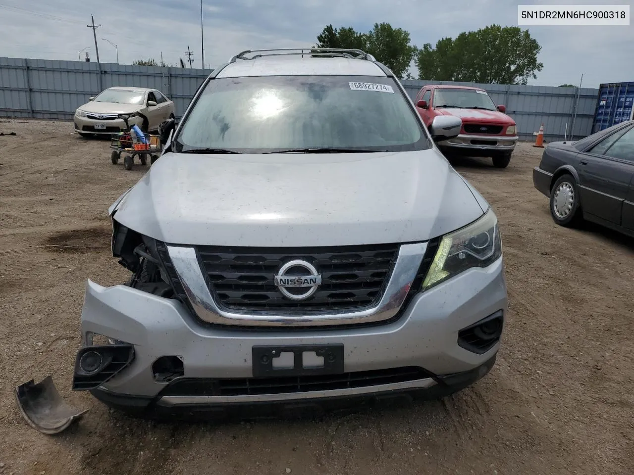 2017 Nissan Pathfinder S VIN: 5N1DR2MN6HC900318 Lot: 68927274