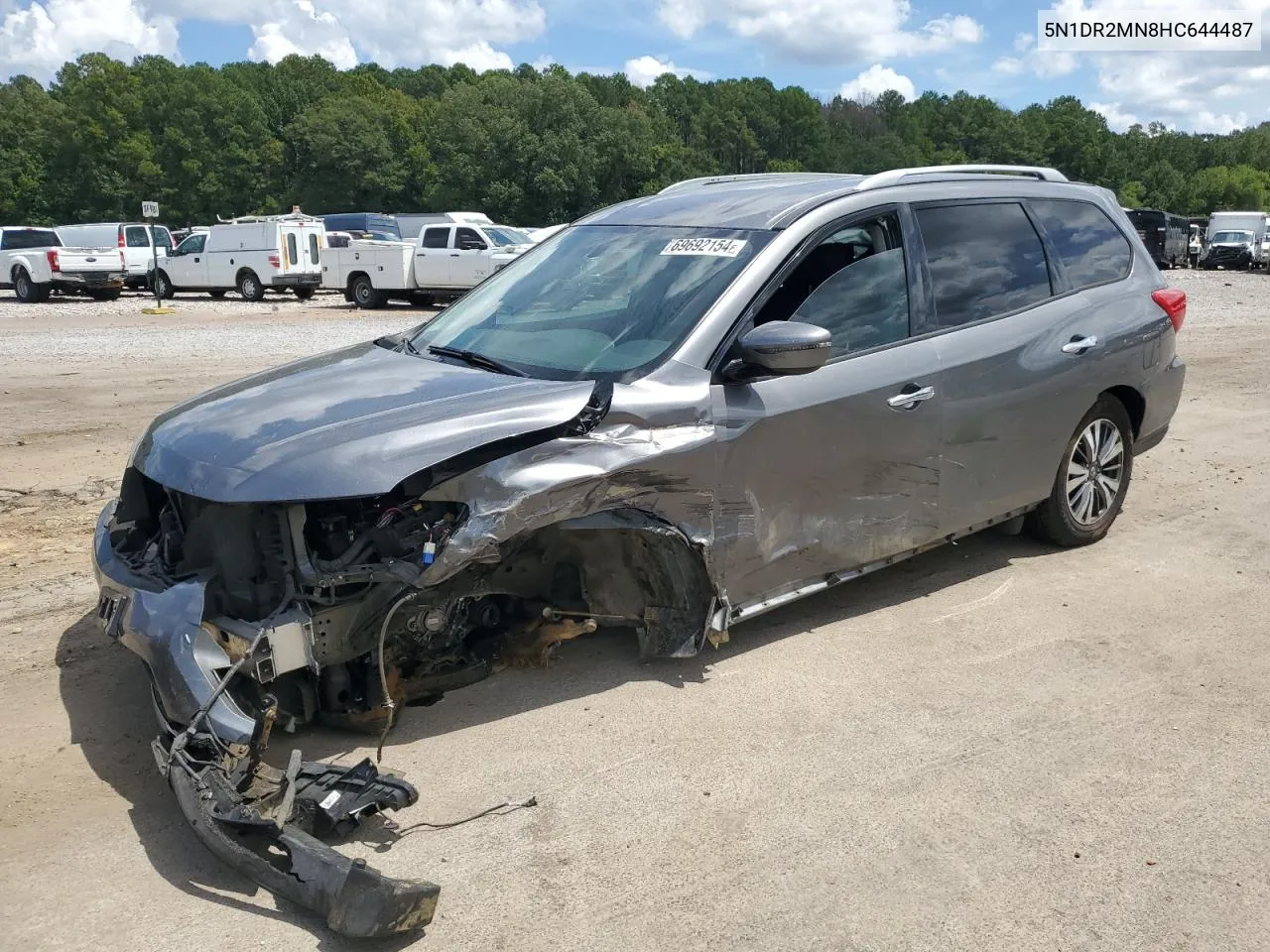 2017 Nissan Pathfinder S VIN: 5N1DR2MN8HC644487 Lot: 69692154