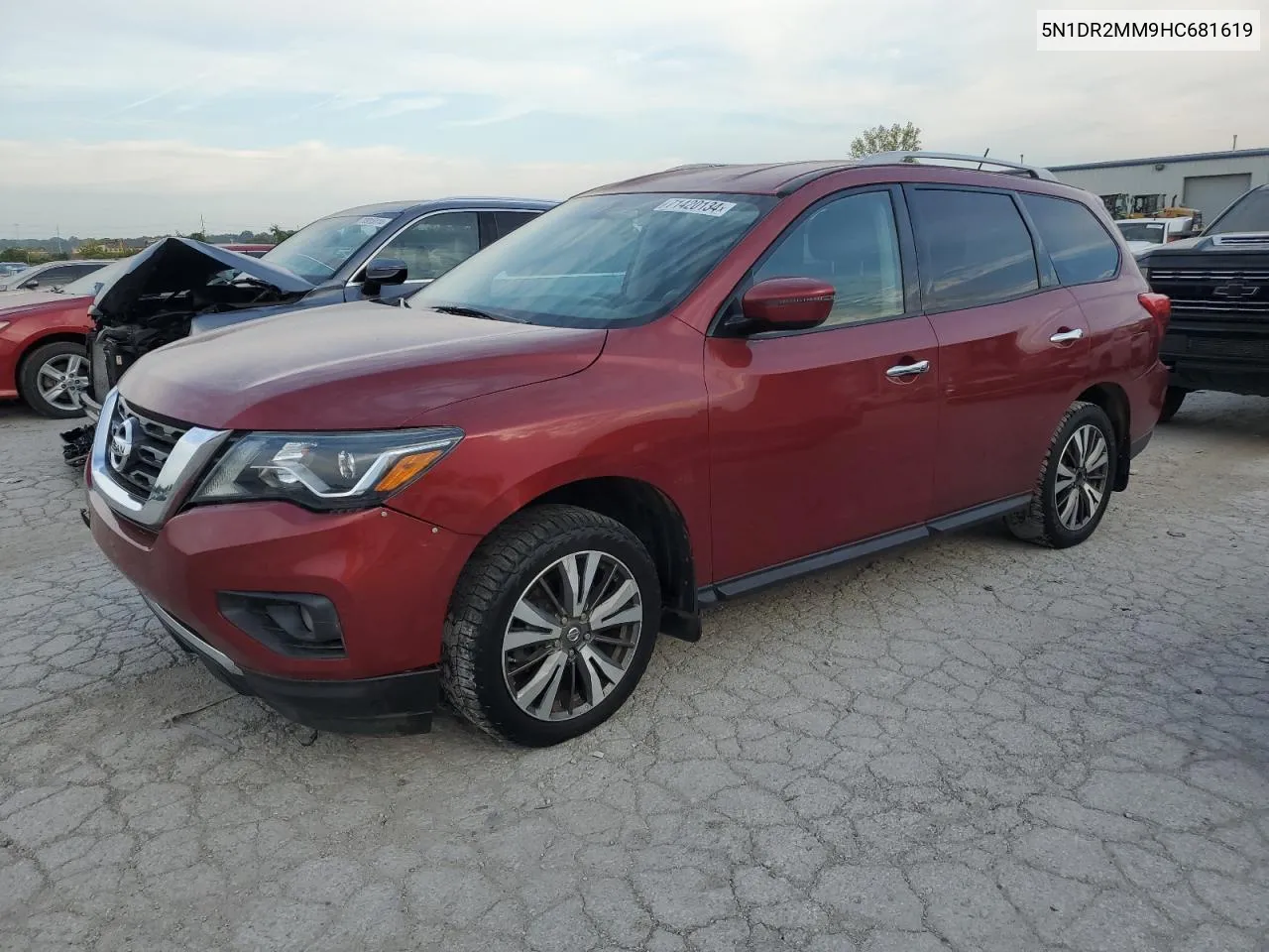 2017 Nissan Pathfinder S VIN: 5N1DR2MM9HC681619 Lot: 71420134