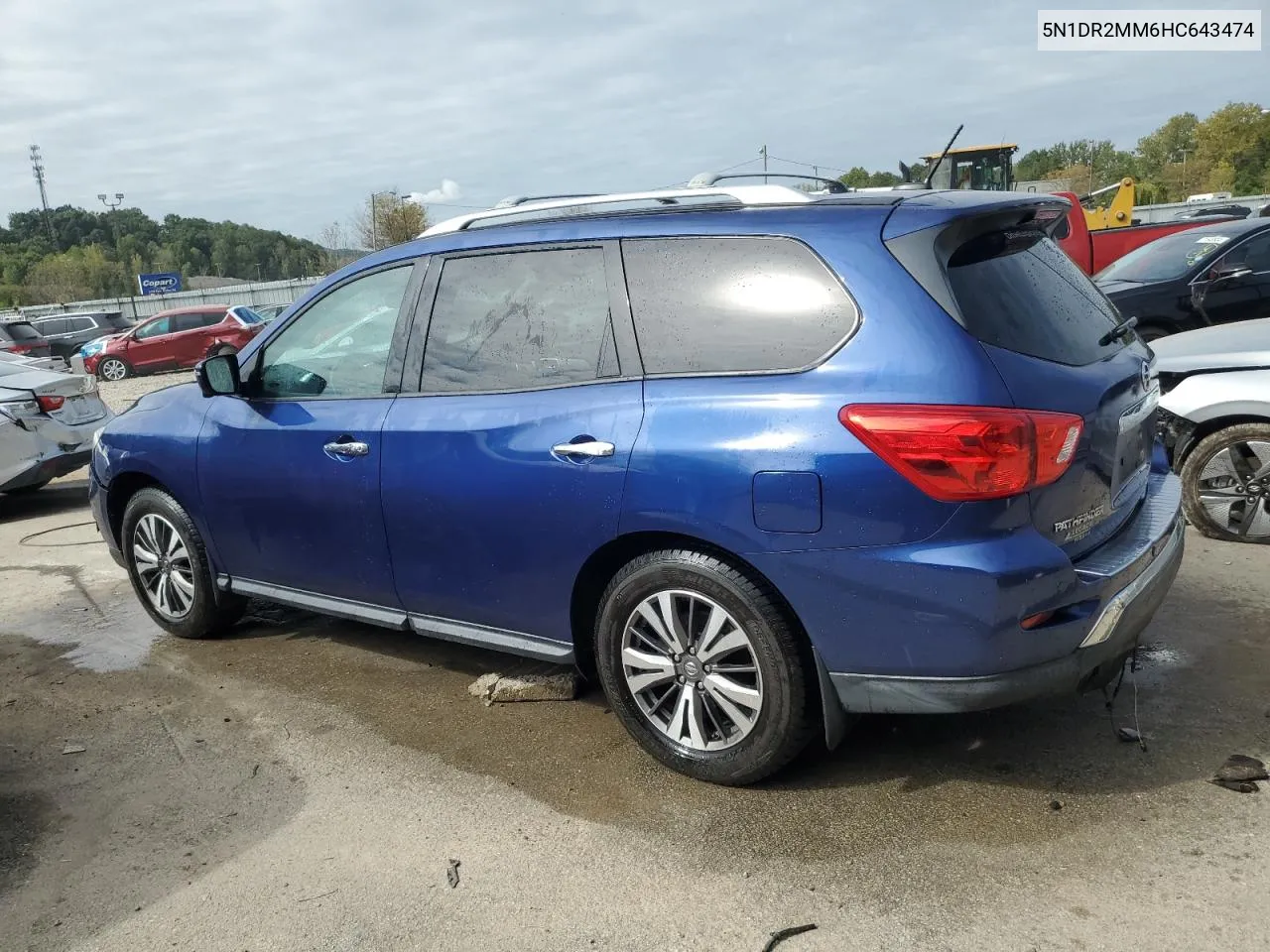 2017 Nissan Pathfinder S VIN: 5N1DR2MM6HC643474 Lot: 71776134