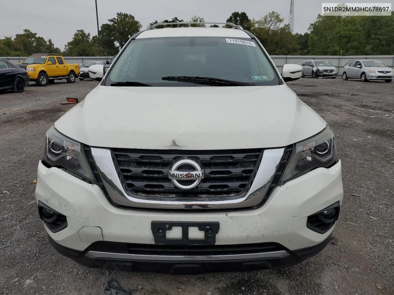 2017 Nissan Pathfinder S VIN: 5N1DR2MM3HC678697 Lot: 71919814