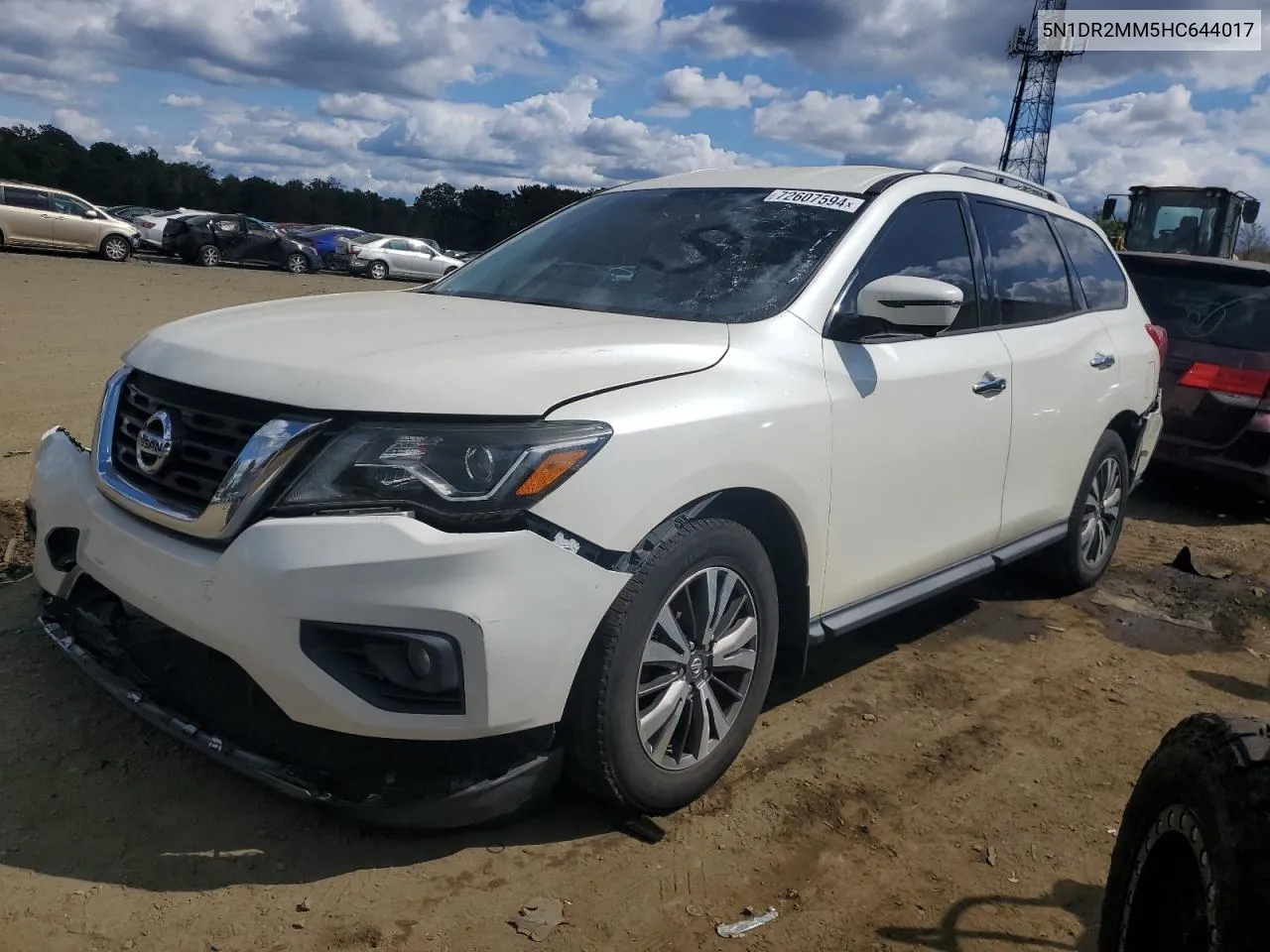 2017 Nissan Pathfinder S VIN: 5N1DR2MM5HC644017 Lot: 72607594