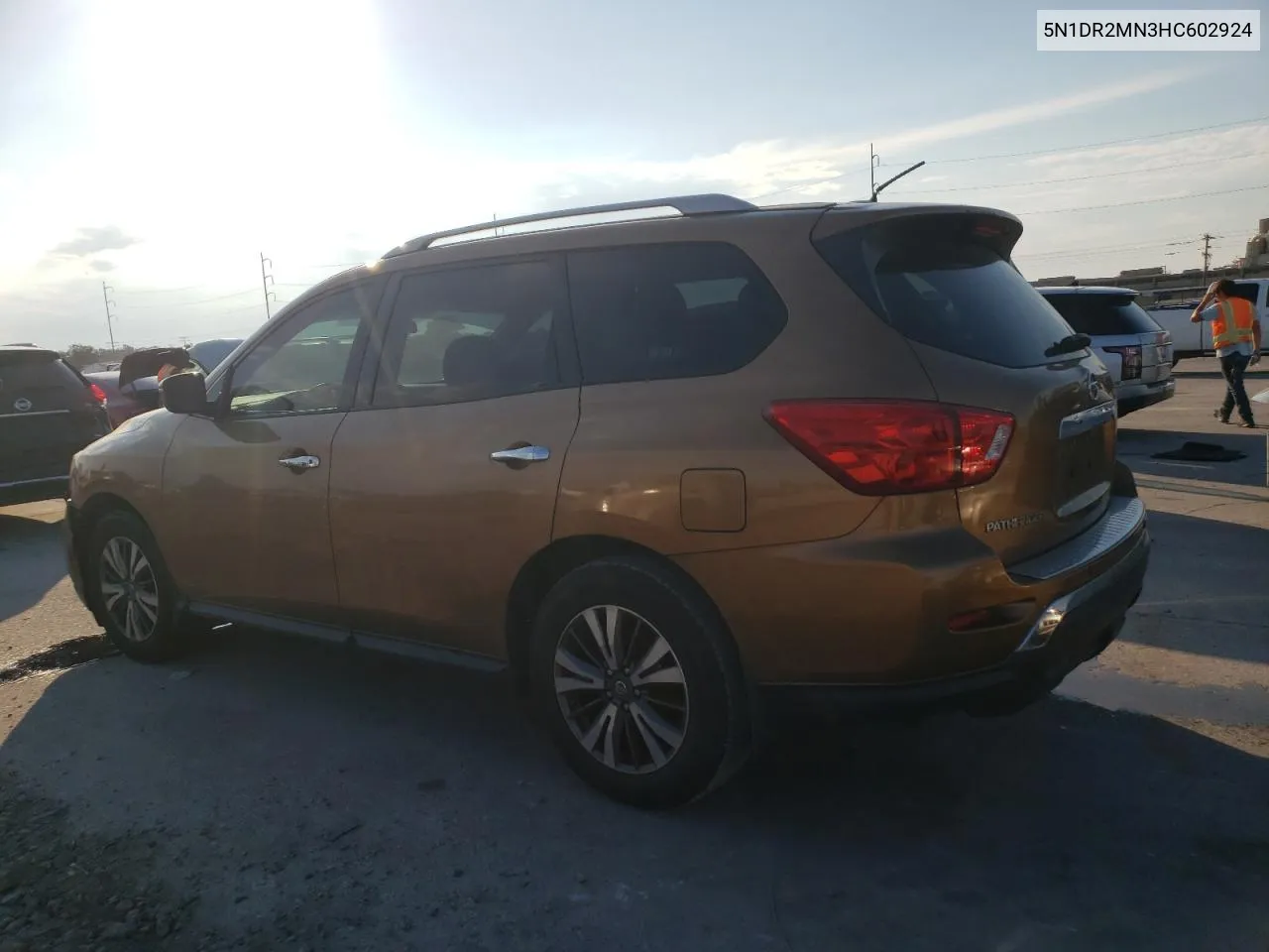 5N1DR2MN3HC602924 2017 Nissan Pathfinder S