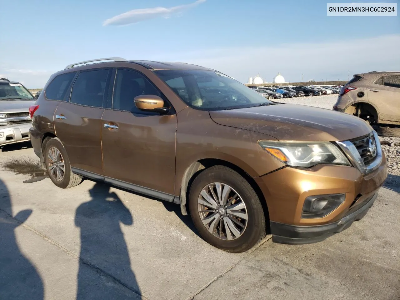 2017 Nissan Pathfinder S VIN: 5N1DR2MN3HC602924 Lot: 73059304