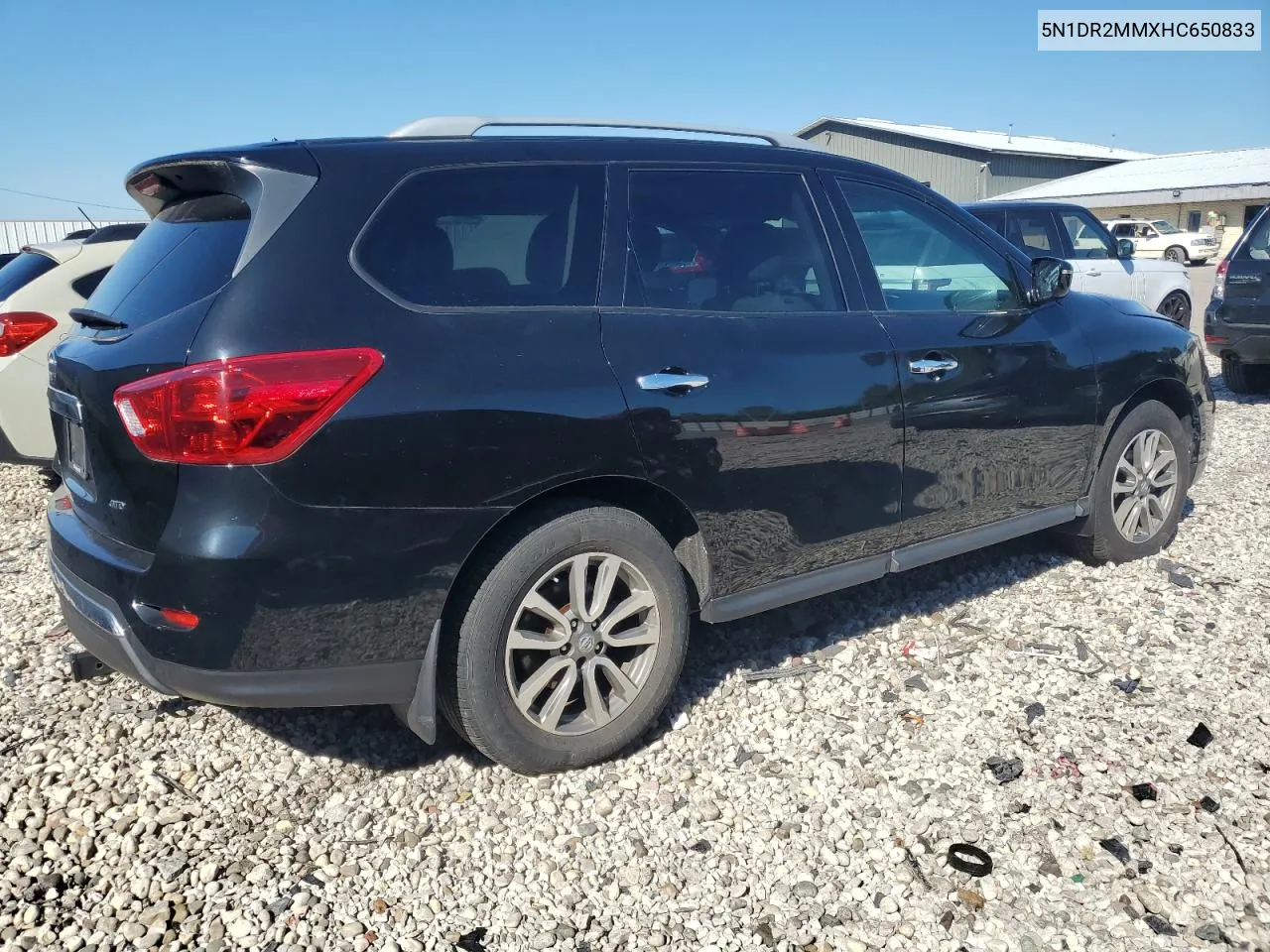 2017 Nissan Pathfinder S VIN: 5N1DR2MMXHC650833 Lot: 73329074