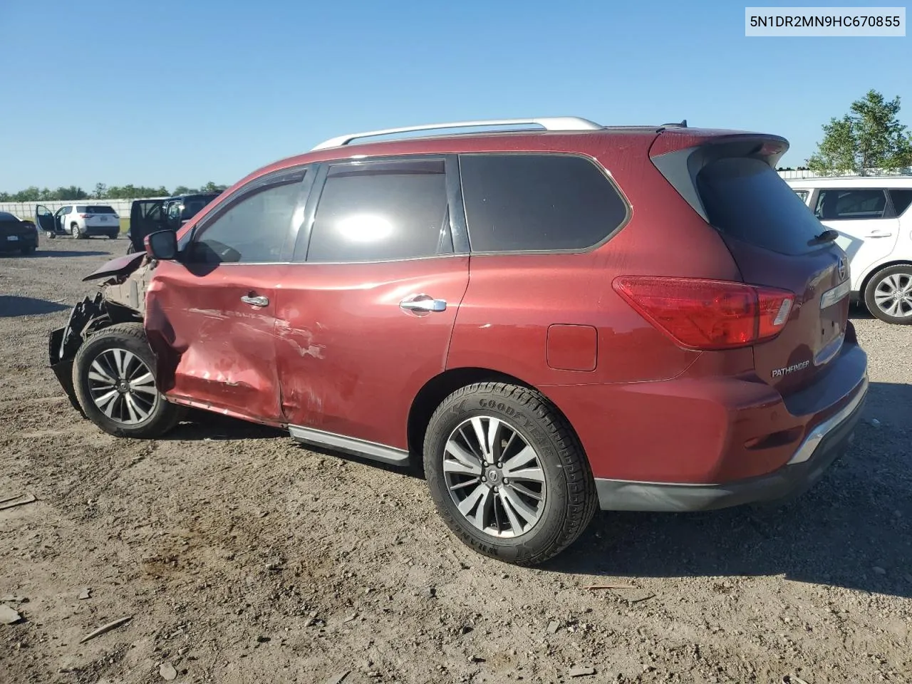 2017 Nissan Pathfinder S VIN: 5N1DR2MN9HC670855 Lot: 73407034