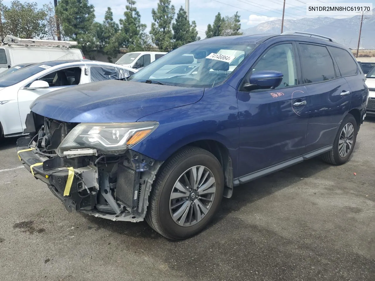 2017 Nissan Pathfinder S VIN: 5N1DR2MN8HC619170 Lot: 74146864