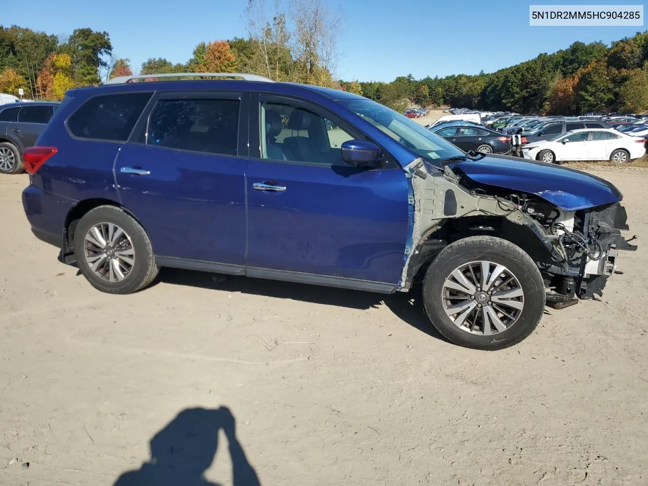 2017 Nissan Pathfinder S VIN: 5N1DR2MM5HC904285 Lot: 74521404