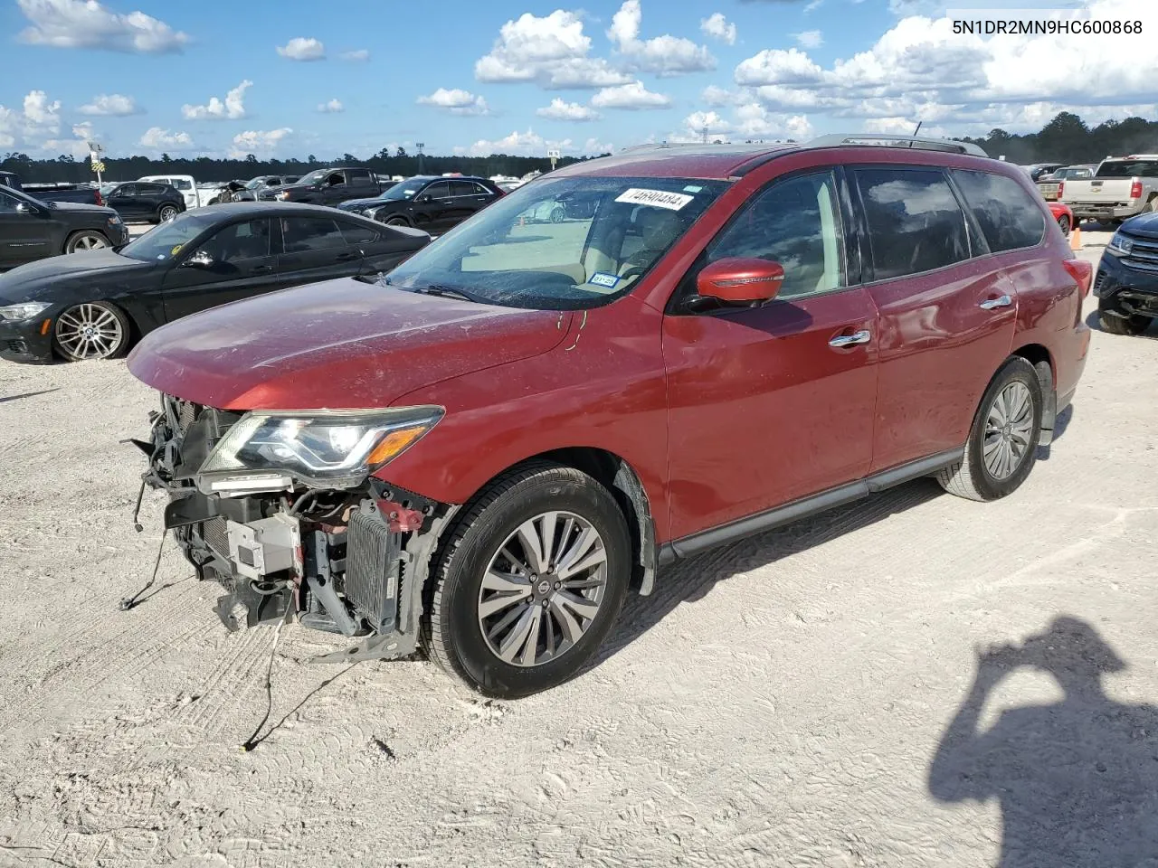 2017 Nissan Pathfinder S VIN: 5N1DR2MN9HC600868 Lot: 74690484