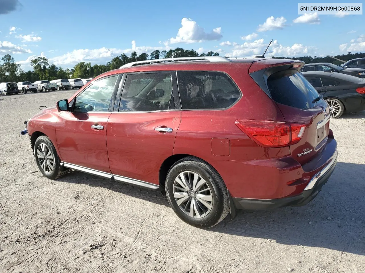 2017 Nissan Pathfinder S VIN: 5N1DR2MN9HC600868 Lot: 74690484