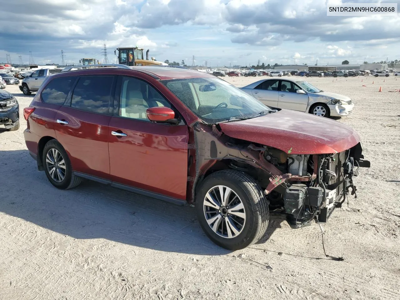 2017 Nissan Pathfinder S VIN: 5N1DR2MN9HC600868 Lot: 74690484