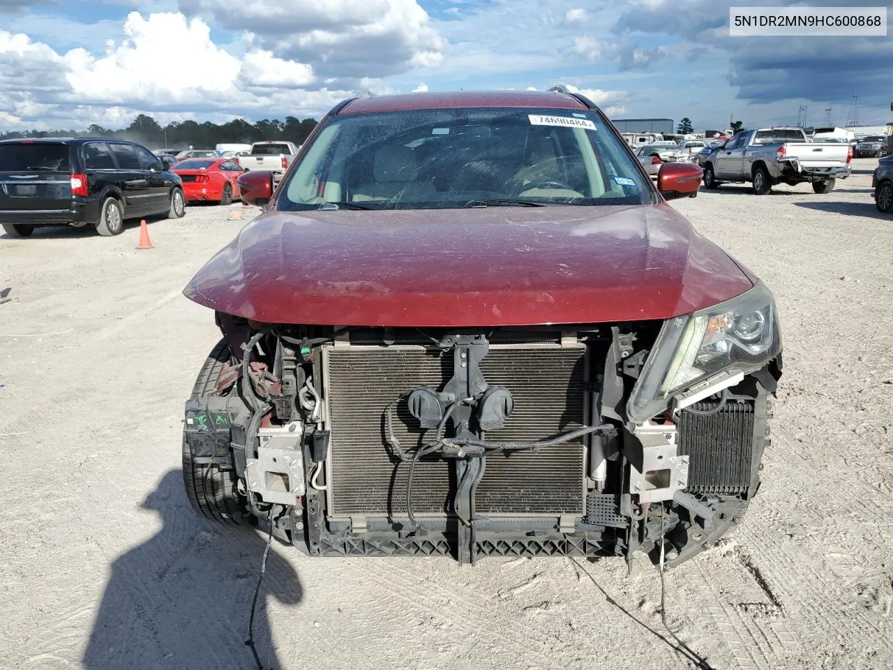 2017 Nissan Pathfinder S VIN: 5N1DR2MN9HC600868 Lot: 74690484