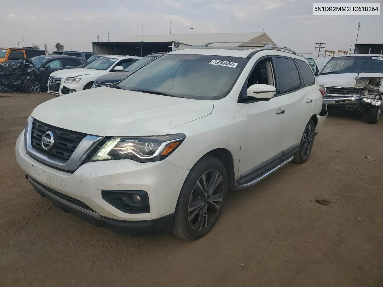 2017 Nissan Pathfinder S VIN: 5N1DR2MM2HC618264 Lot: 75064854